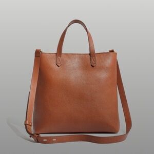 Madwell Zip Top Transport Tote Crossbody in English Saddle